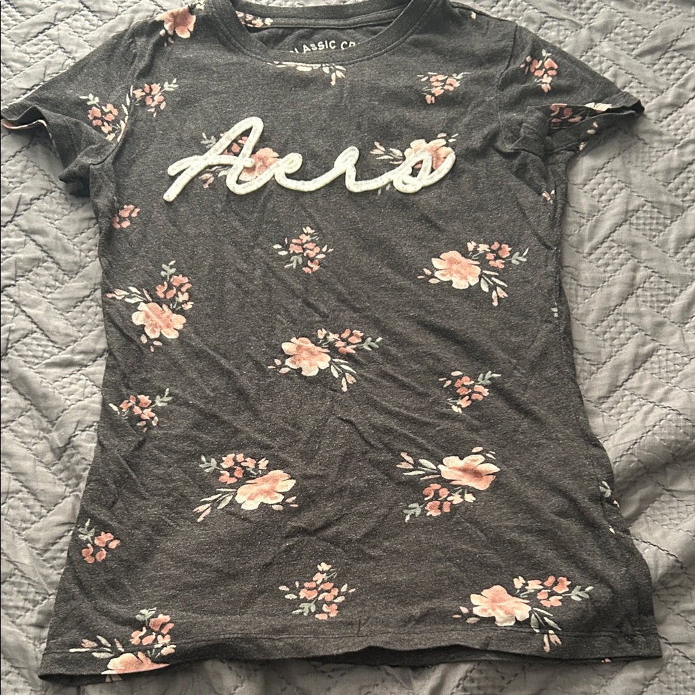 Aeropostale Classic Crew Black Tee